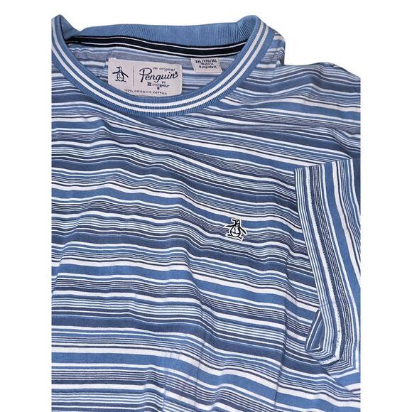 Original Penguin by Munsing Wear Men's striped T-Shirt 100% Cotton 3XL 3TG 3EG - Picture 3 of 7